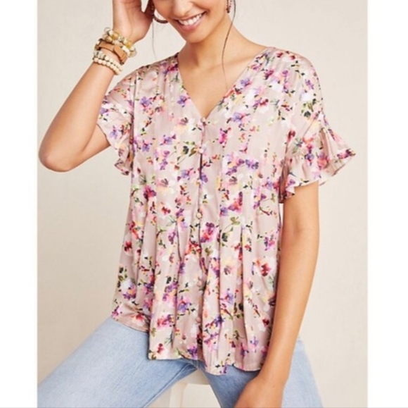 Anthropologie Tops - Anthropologie Dolan Left Coast Mitzi Blouse Top Size Large